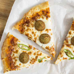 Falafel pizza topping